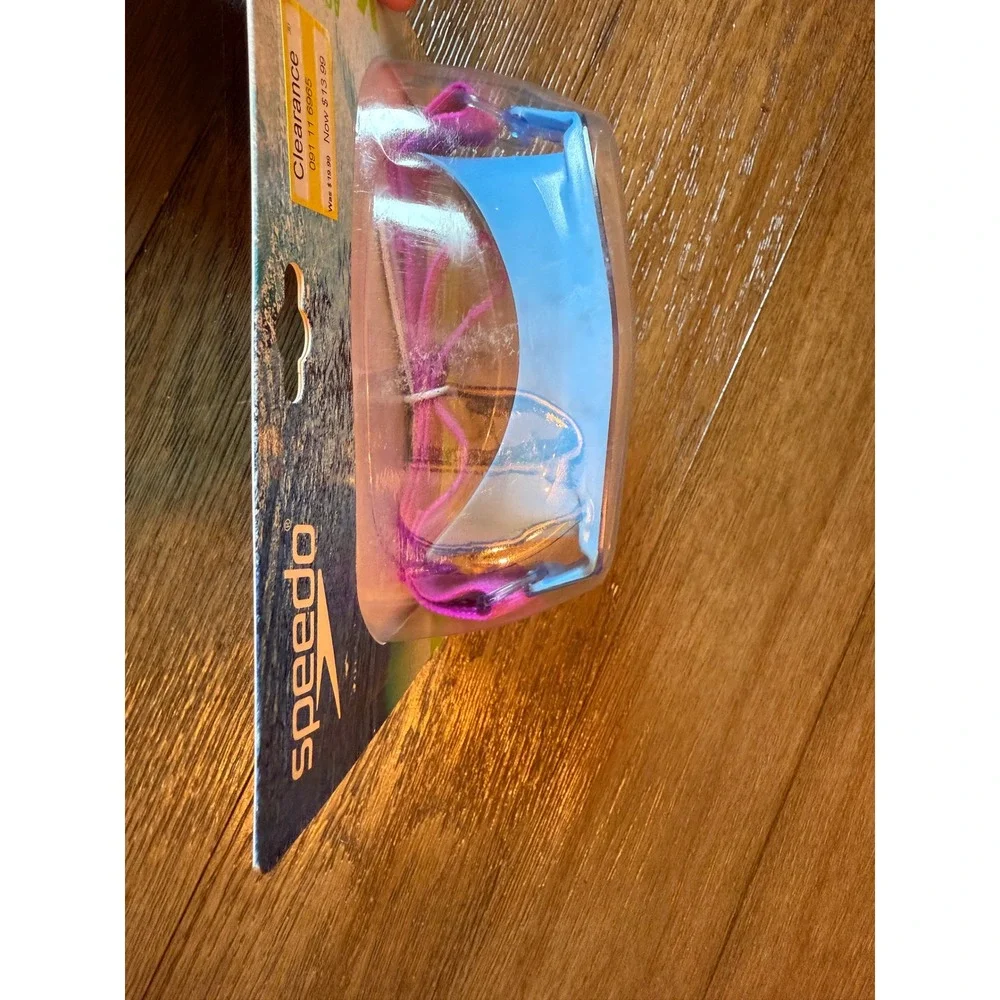 Speedo Kids Swim Mask Ages 3-6 Blue Purple Comfort Strap Anti-Fog UV Protection